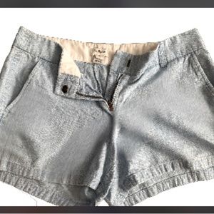 J.Crew pale blue cotton, 3in wardrobe staple shorts.